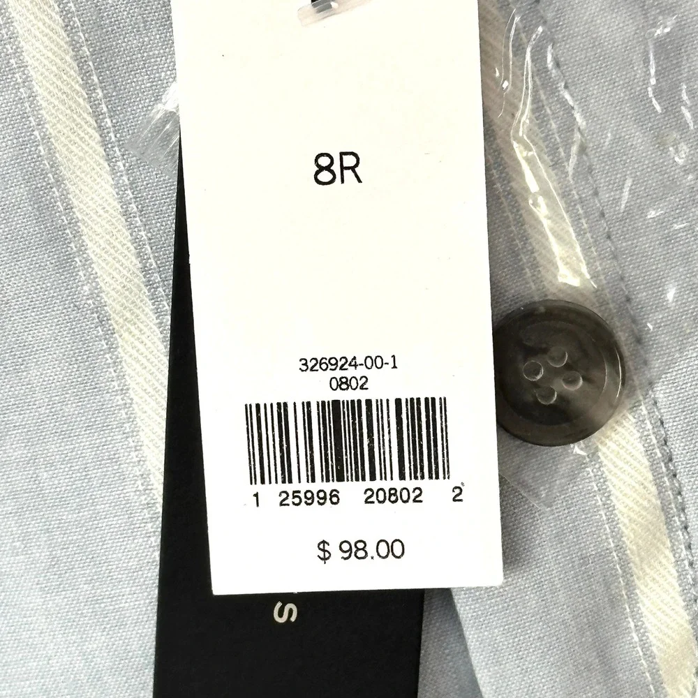Banana Republic Avery Striped Linen Ankle Pants Light Blue White Womens Size 8R